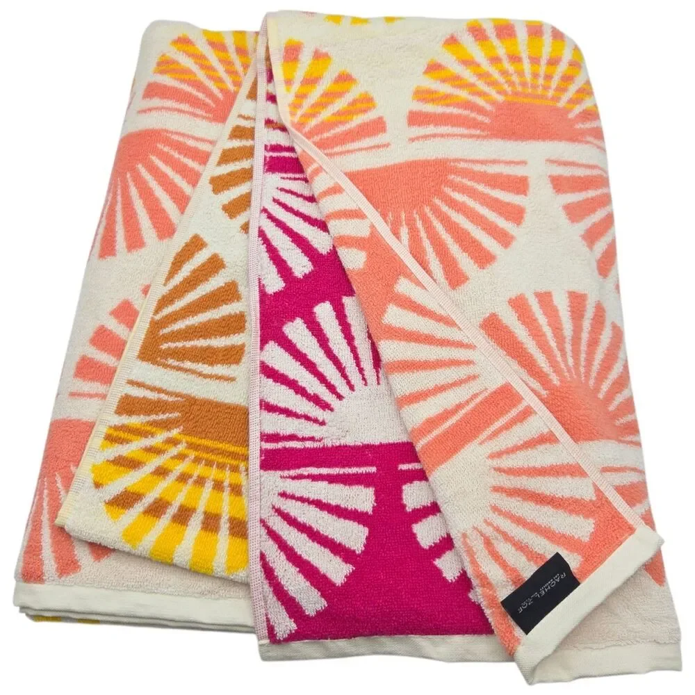 Rachel Zoe Warm Sunny‎ Multicolor Oversized Beach Towel 40x70 Spring Summer